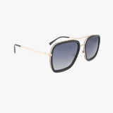 LEX MIDNIGHT Polarized Navigator Metal Sunglasses