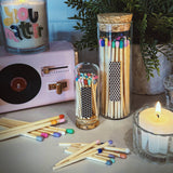 4" Matches in Chic Cork Top Jar - Colors of Your Choice