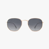 BILLIE ROSE GOLD Polarized Geometric Metal Sunglasses