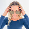 PALM BRONZE Polarized Premium Metal Geometric Sunglasses