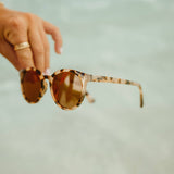 HERON BLUSH Polarized Round Fashion Sunglasses