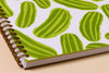 Pickles Letterpress A5 Spiral Notebook - Made in USA - Foodie - Snack - Charcuterie - Back to School, Dinner Party, Housewarming Gift, Christmas Gift, Stocking Stuffer