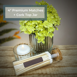 4" Matches in Chic Cork Top Jar - Colors of Your Choice