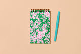 Aster Wildflower Letterpress Pocket-size Spiral Notebook - Made in USA - Outdoor, Hiking, Garden, Summer, Back to School, Christmas Gift, Stocking Stuffer