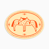 Hugging Horses Sticker