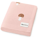 100% Luxury Cotton Swaddle Receiving Baby Blanket - Mushroom
