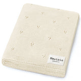 100% Organic Cotton Pointelle Swaddle Receiving Baby Blanket