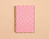 Blume Quilt Floral Letterpress Spiral Notebook- Made in USA - Crafty, Sewing, Quilting, Embroidery, Floral Pattern - Spring, Summer, Back to School, Christmas Gift