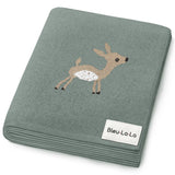 100% Luxury Cotton Receiving Swaddle Baby Blanket - Deer