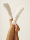 🎀 Bow Ruffle Grip Sock [Soft Pink]