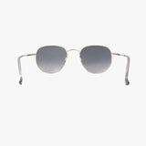 BILLIE ROSE GOLD Polarized Geometric Metal Sunglasses