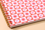Blume Quilt Floral Letterpress Spiral Notebook- Made in USA - Crafty, Sewing, Quilting, Embroidery, Floral Pattern - Spring, Summer, Back to School, Christmas Gift