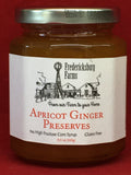 Fredericksburg Farms Apricot Ginger Preserves No High Fructose Corn Syrup Gluten Free 9.5 oz