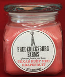 Fredericksburg Farms Texas Ruby Red Grapefruit Scented Texas Handmade Candle 10 oz