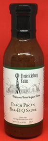Fredericksburg Farms Peach Pecan Bar-B-Q Mild Gluten Free No High Fructose Corn Syrup 15 oz