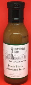 Fredericksburg Farms Peach Pecan Amaretto Syrup Gluten Free No High Fructose Corn Syrup 14 oz