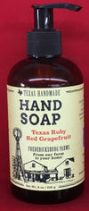 Fredericksburg Farms Texas Ruby Red Grapefruit Scented Texas Handmade Hand Soap 8 oz