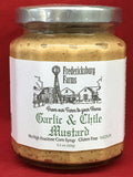 Fredericksburg Farms Garlic & Chile Mustard Medium No High Fructose Corn Syrup Gluten Free 9.5 oz